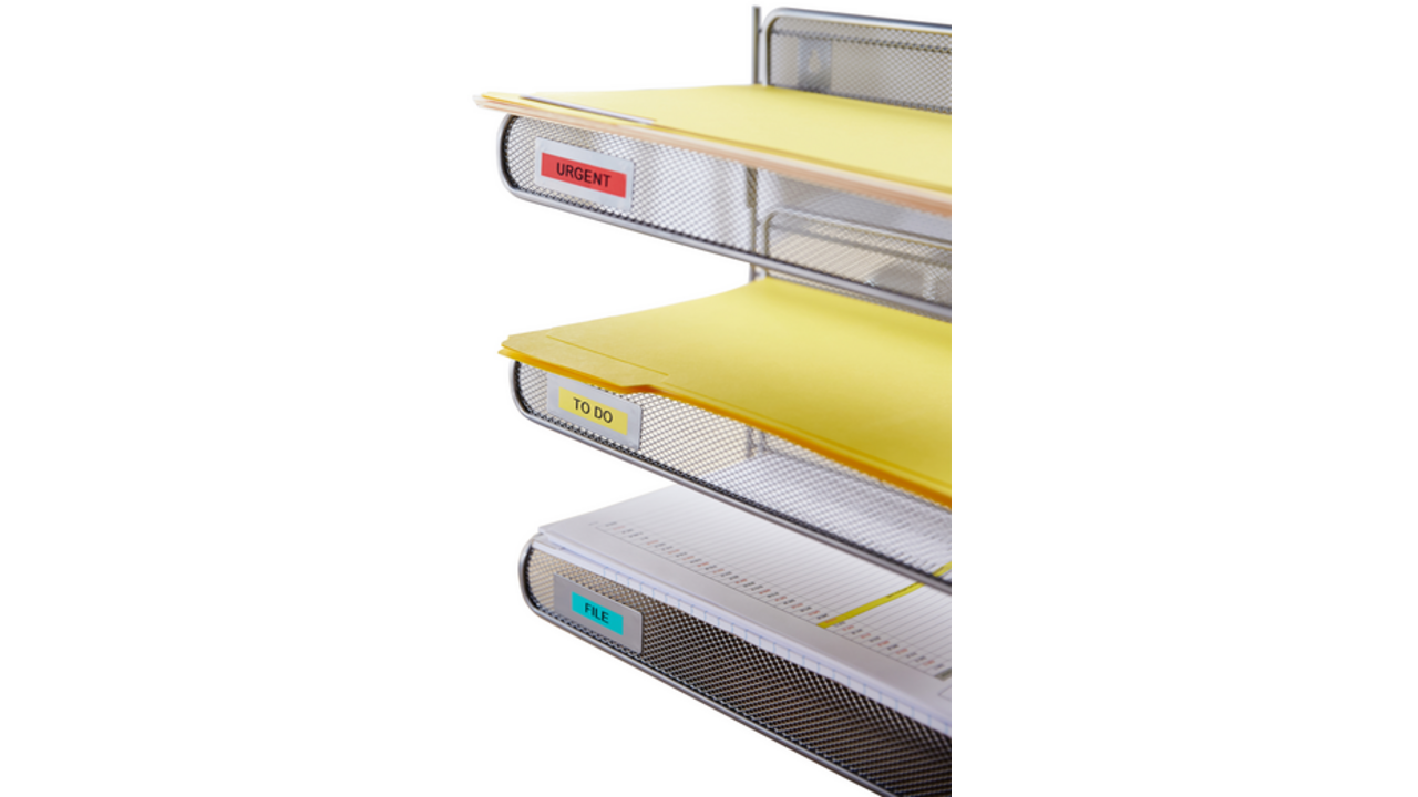 Labeltape Dymo LabelManager D1 polyester 9mm zwart op groen