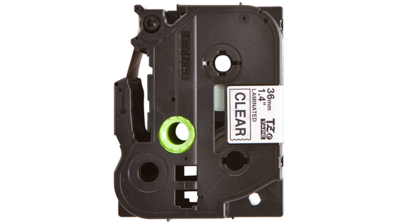 Labeltape Brother P-touch TZE-161 36mm zwart op transparant