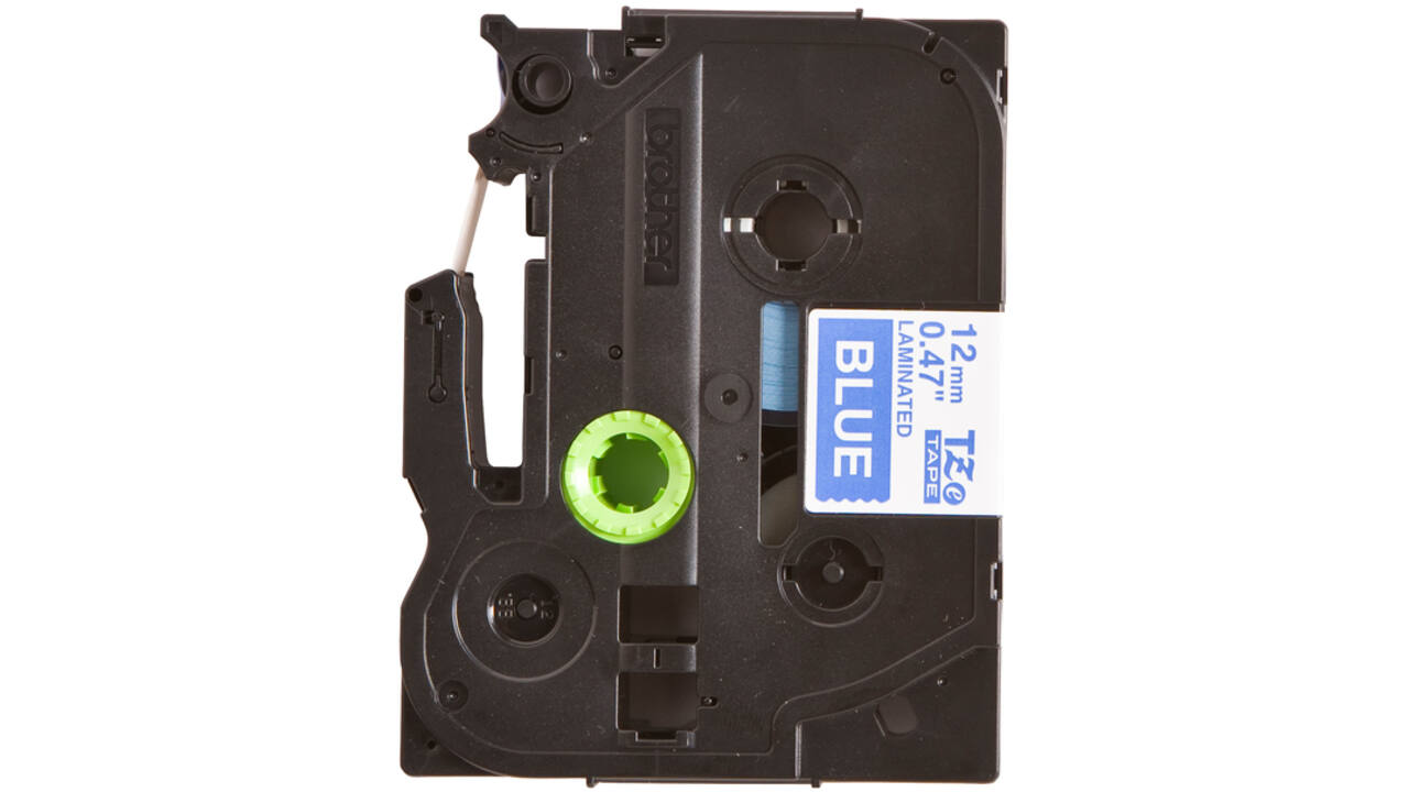 Labeltape Brother P-touch TZE-535 12mm wit op blauw