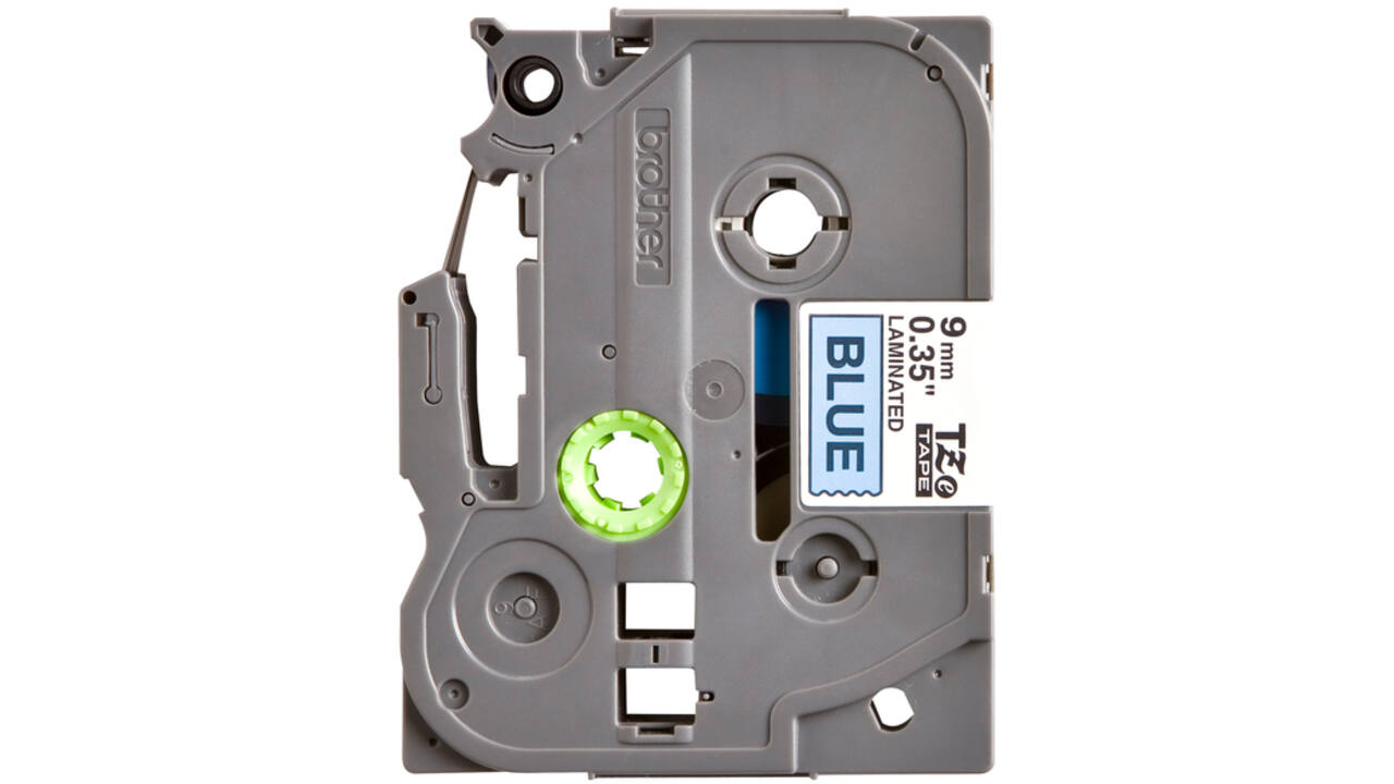 Labeltape Brother P-touch TZE-521 9mm zwart op blauw