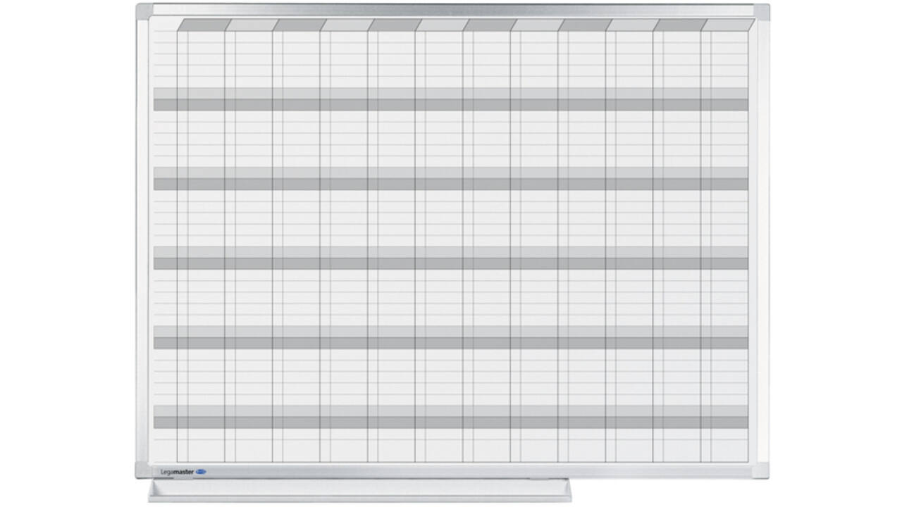 Planbord Legamaster professional jaarplanner hor 90x120cm