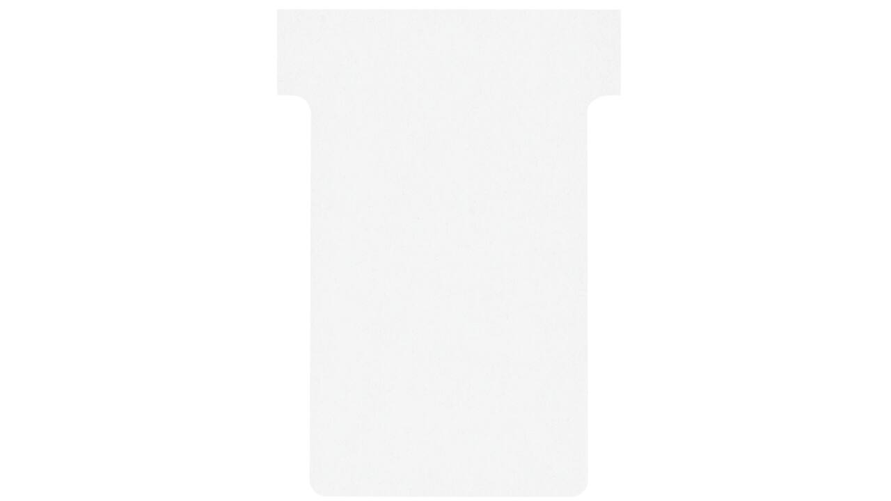 T-kaart Nobo nr.2 48mm wit 100 stuks