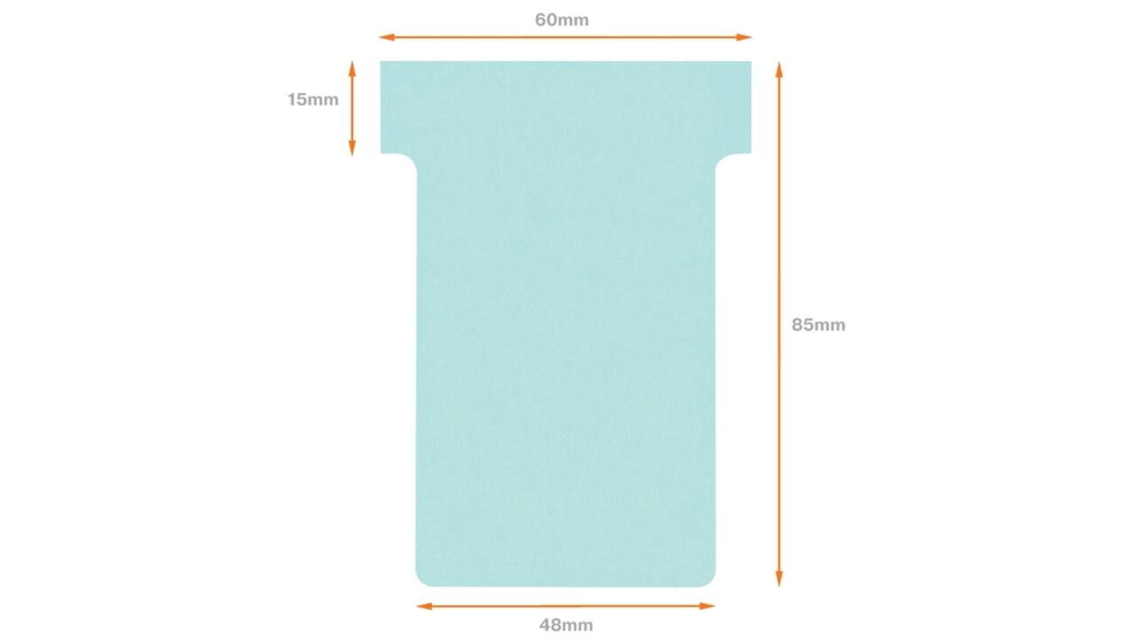 T-kaart Nobo nr.2 48mm blauw 100 stuks