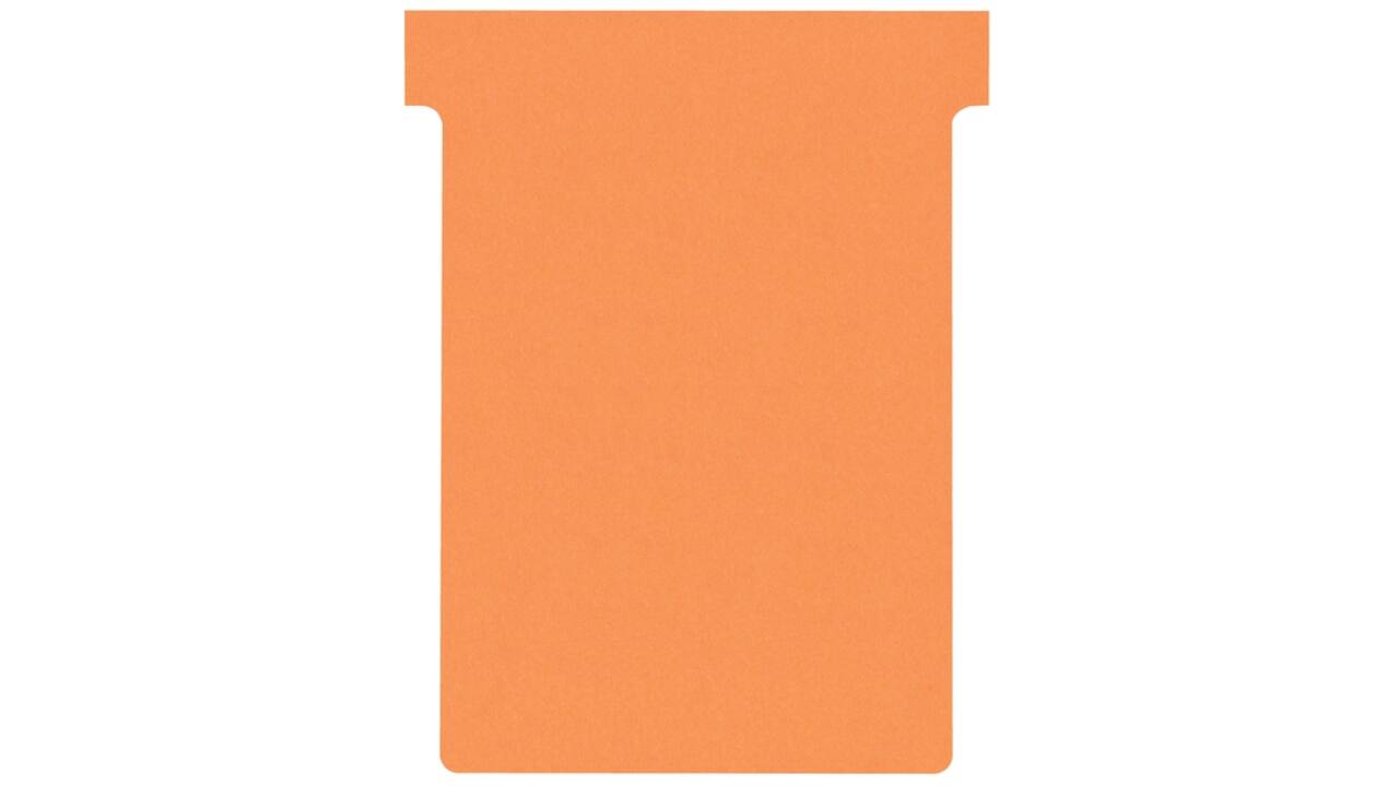 T-kaart Nobo nr.3 80mm oranje 100 stuks