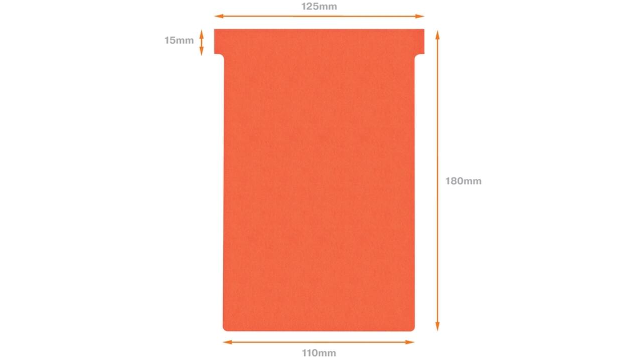 T-kaart Nobo nr.4 112mm rood 100 stuks