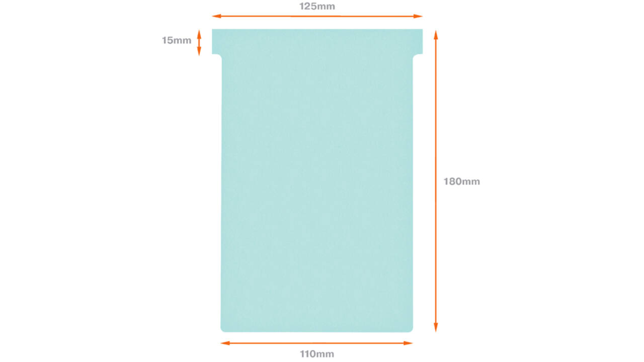 Planbord T-kaart Nobo nr 4 112mm blauw 100 stuks