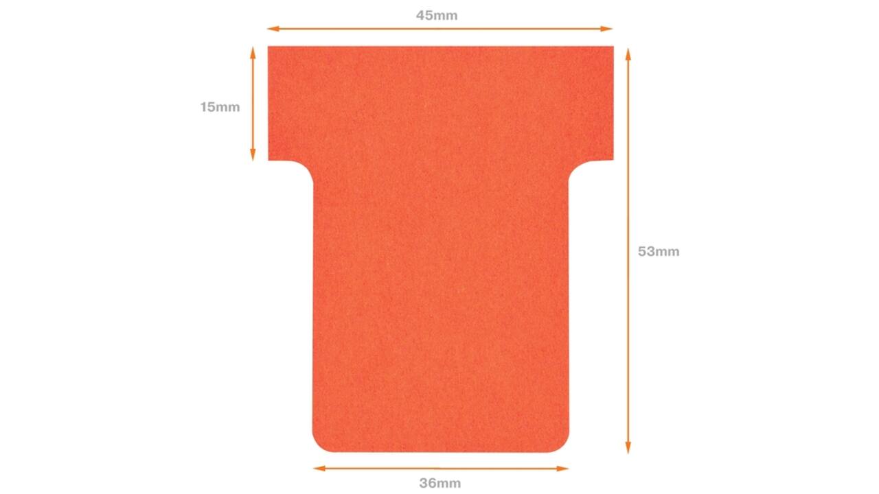 T-kaart Nobo nr 1.5 36mm rood 100 stuks