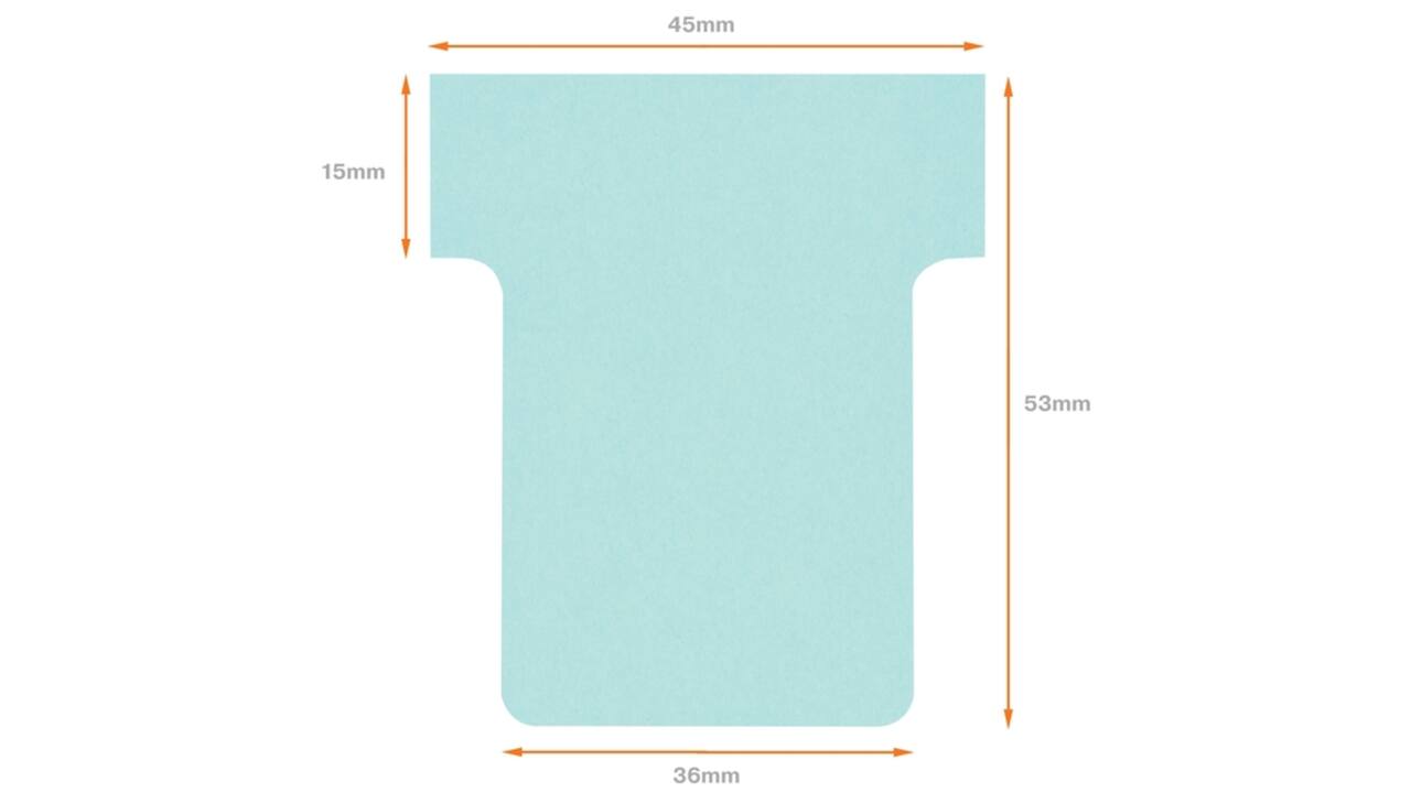 T-kaart Nobo nr 1.5 36mm blauw 100 stuks