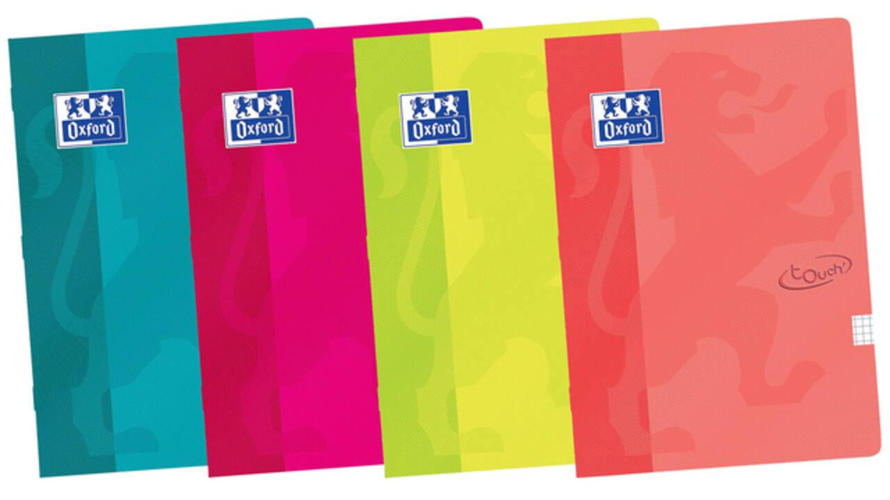 Schrift Oxford School Touch A5 lijn 72 pagina's 80gr assorti