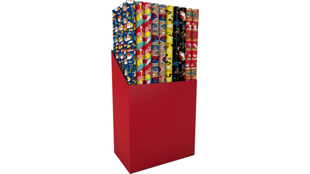 Inpakpapier Sint 200x70cm assorti