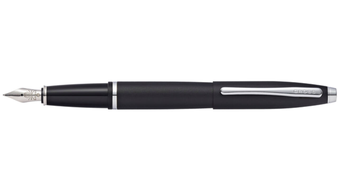 Schrijfset Cross balpen en vulpen Calais medium mat zwart