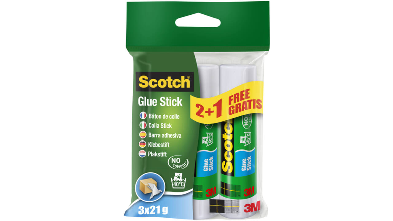 Lijmstift Scotch 21gr 2+1 gratis