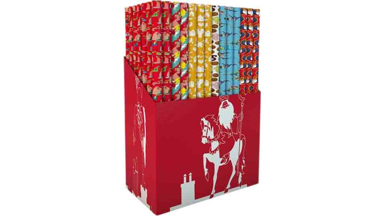 Inpakpapier sint 250x46,5cm assorti