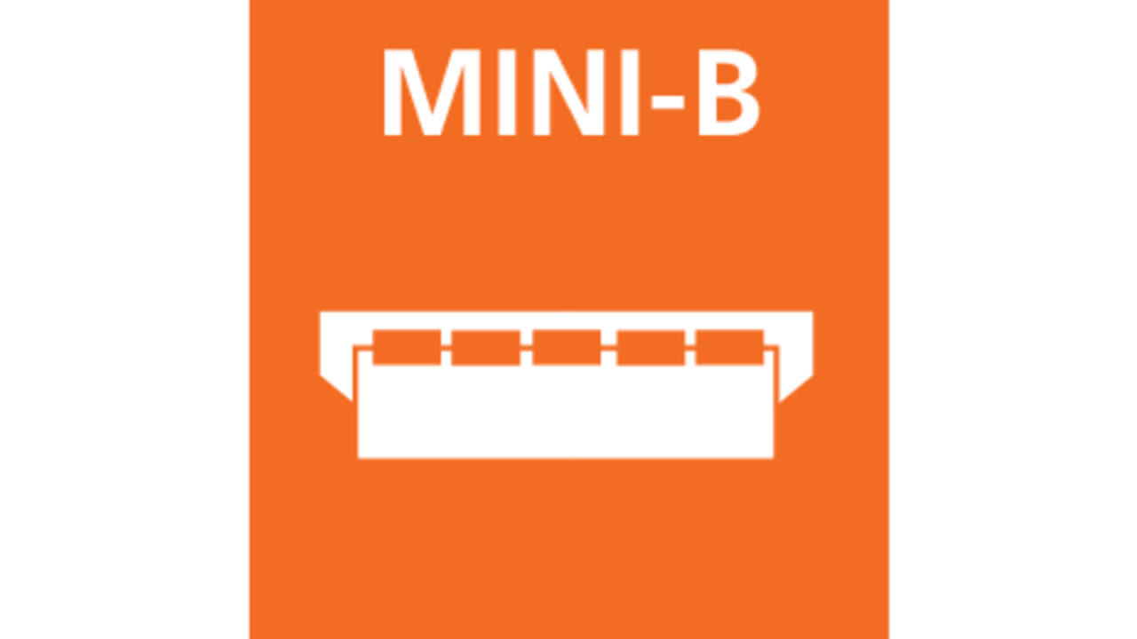 Kabel InlLne USB-A mini-B 2.0 platte kabel 2 meter zwart