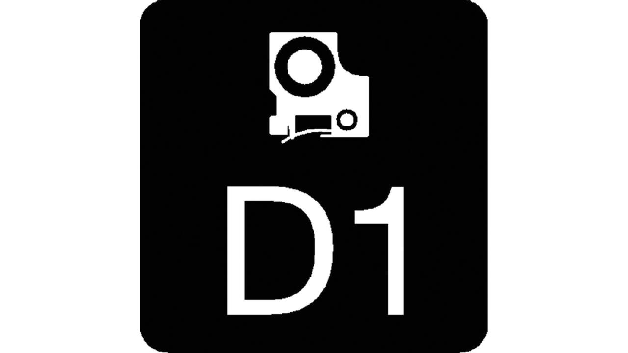 Labeltape Dymo LabelManager D1 polyester 19mm zwart op wit