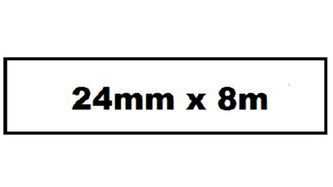 Labeltape Quantore TZE-251 24mm x 8m zwart op wit