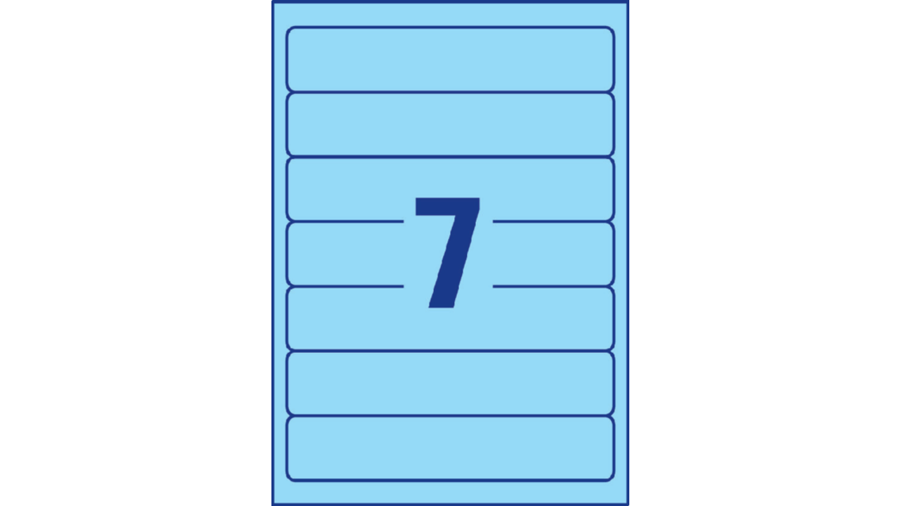 Rugetiket Avery Zweckform smal 38x192mm zelfklevend smal blauw