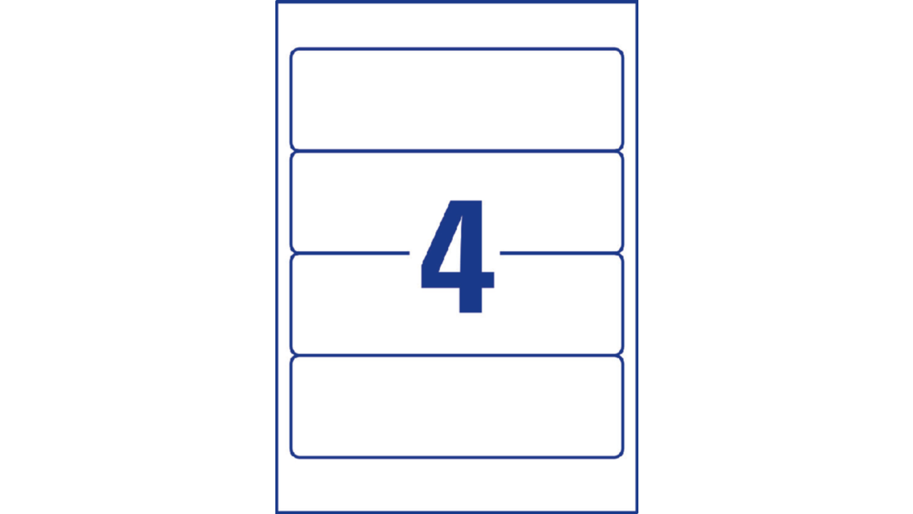 Rugetiket Avery Zweckform breed 59x192mm zelfklevend wit
