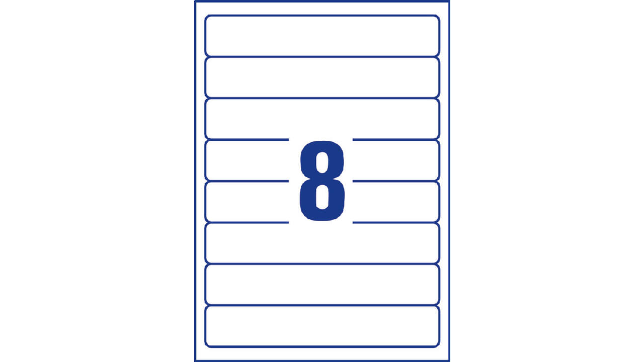 Rugetiket Avery Zweckform smal 34x192mm zelfklevend wit
