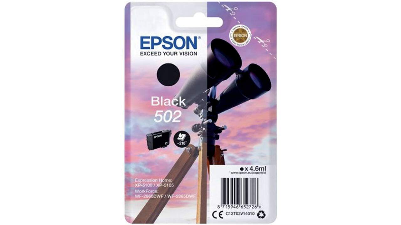 Inktcartridge Epson 502 T02V1 zwart