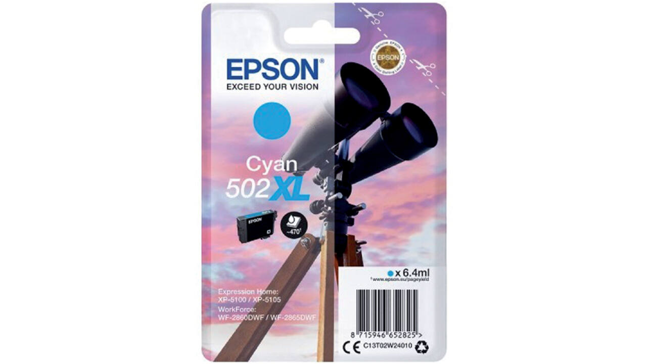 Inktcartridge Epson 502XL T02W2 blauw