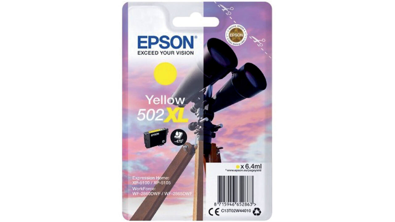Inktcartridge Epson 502XL T02W4 geel
