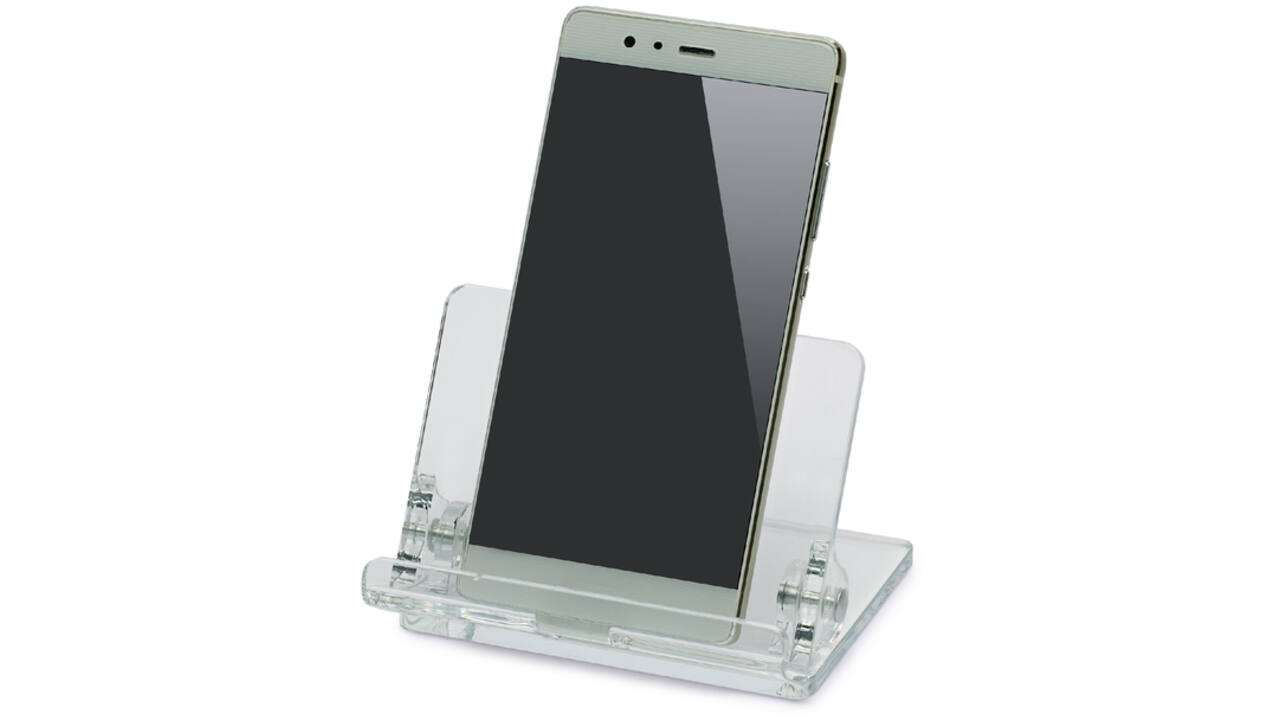Telefoonstandaard MAUL 9.7x10.5x7.6cm standhoek instelbaar acryl