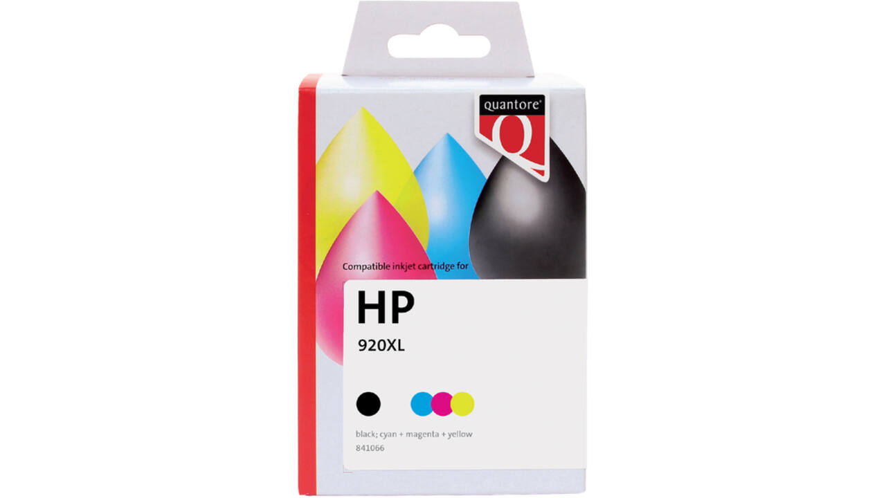 Inktcartridge Quantore alternatief tbv HP CH081AE 920XL zwart + 3 kleuren