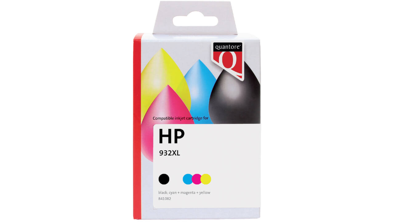 Inktcartridge Quantore alternatief tbv HP C2P42AE 932XL + 933XL zwart + kleur