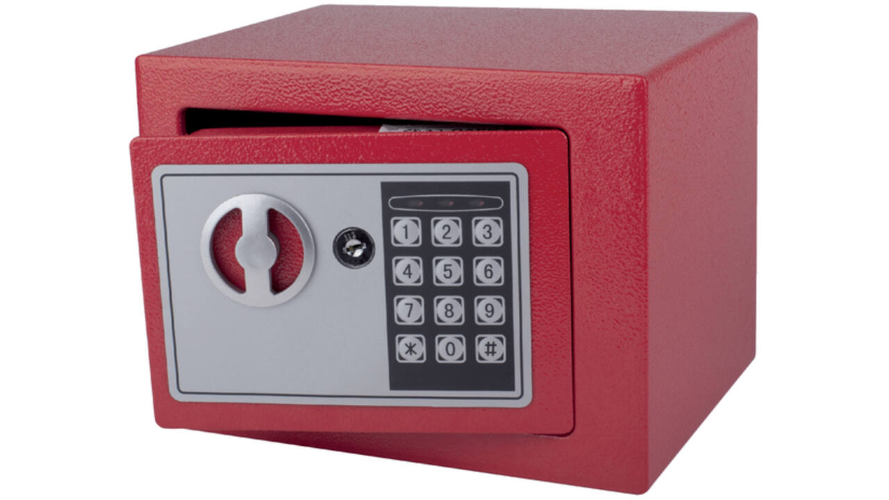 Kluis Pavo mini elektronisch 230x170x170mm rood