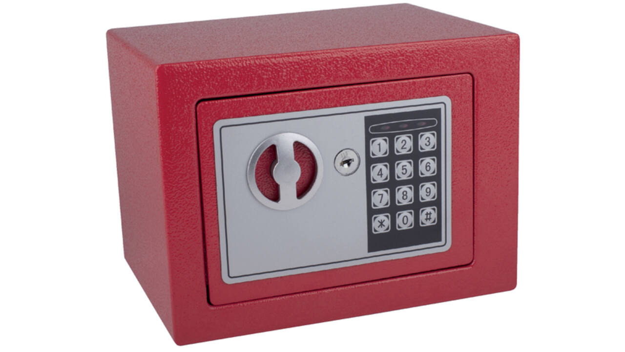 Kluis Pavo mini elektronisch 230x170x170mm rood