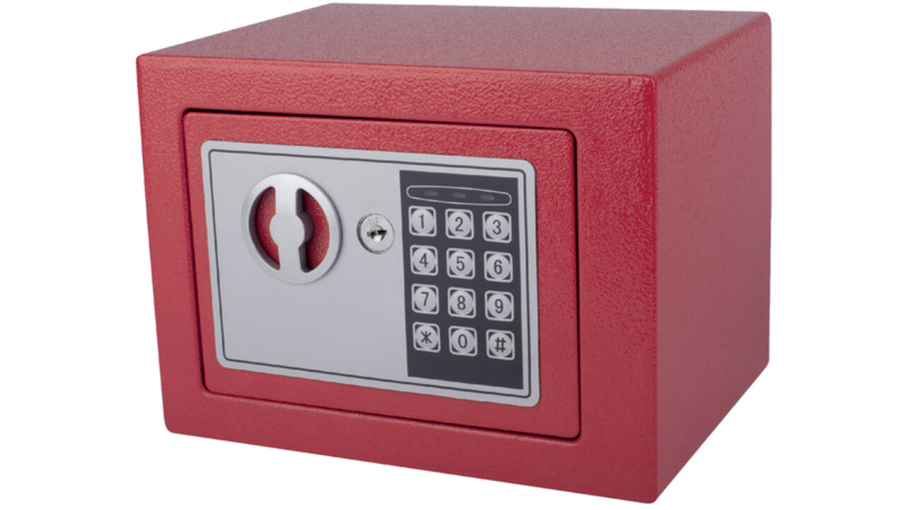 Kluis Pavo mini elektronisch 230x170x170mm rood
