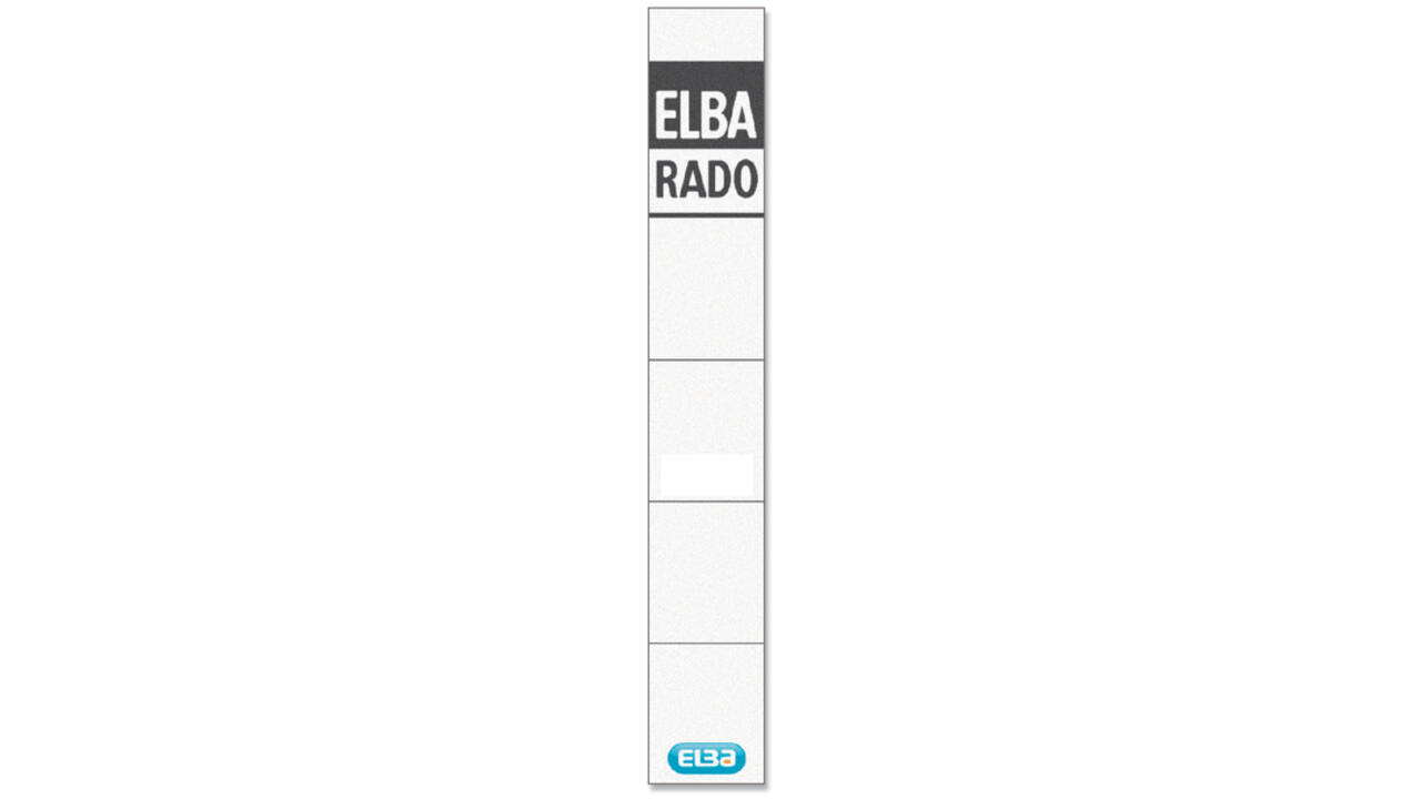Rug-insteekkaart Elba Rado smal 24x159mm wit