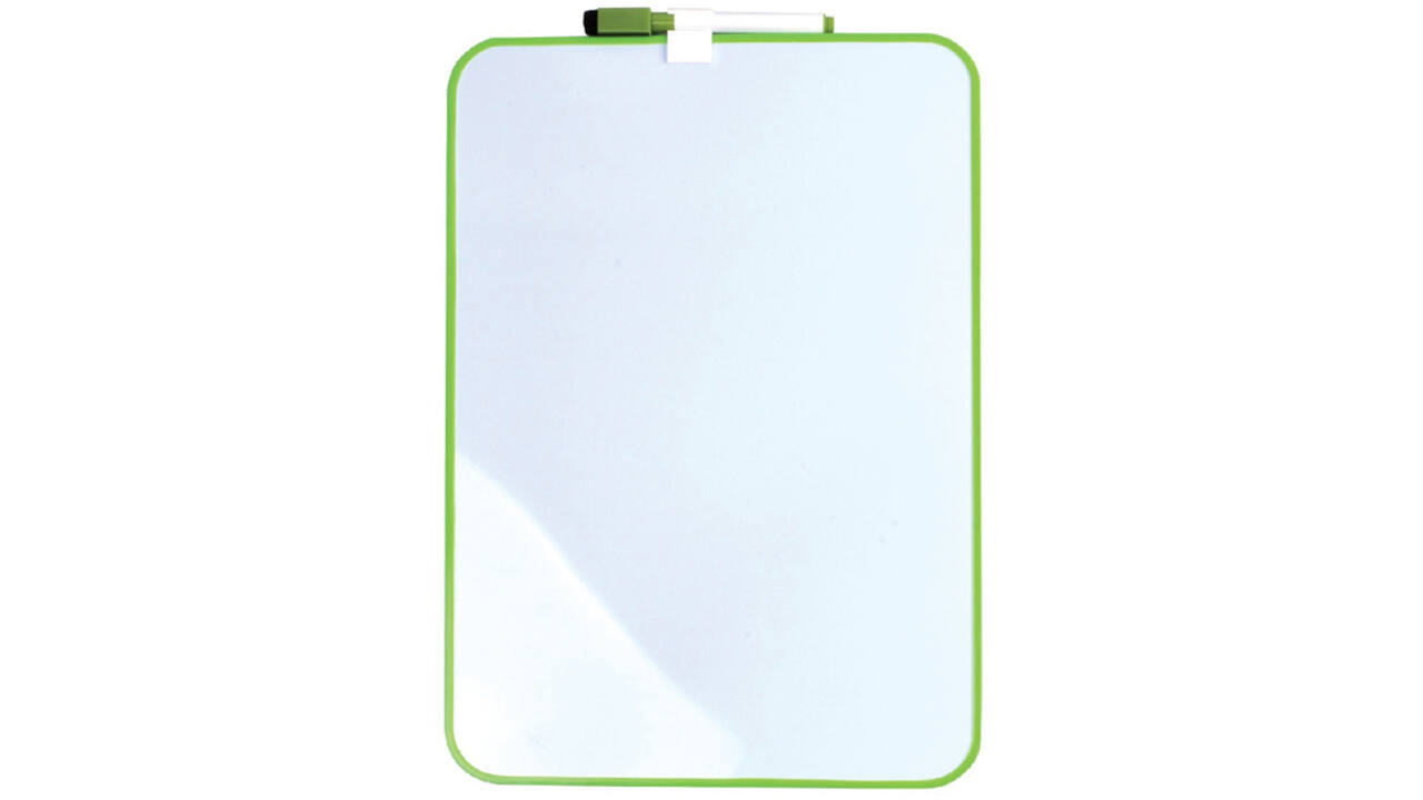 Whiteboard Desq 24x34cm + marker groen profiel