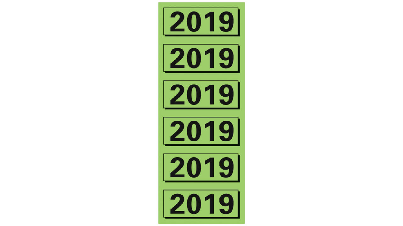 Rugetiket Elba 2019 57x25mm groen