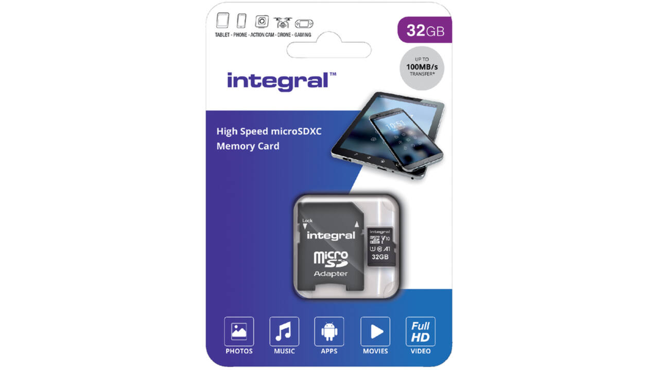 Geheugenkaart Integral microSDHC V10 32GB