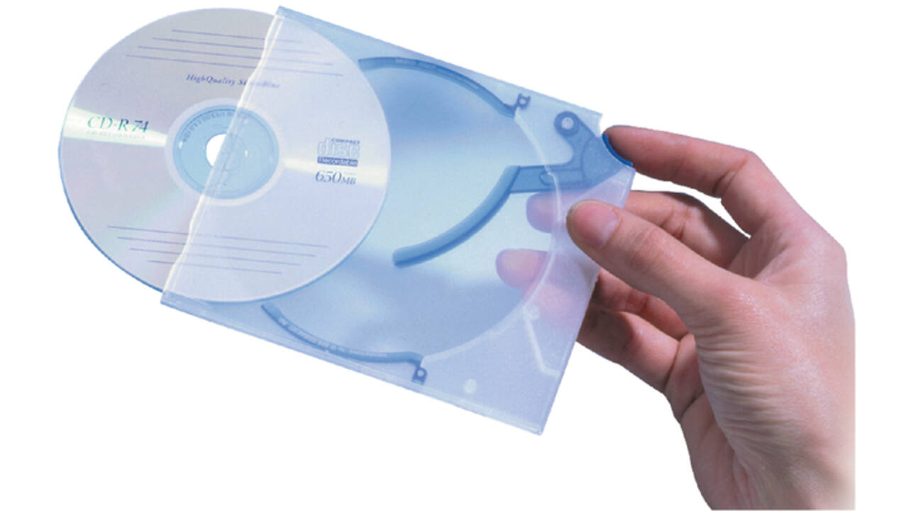 Cd opbergbox Quickflip standaard blauw 5stuks