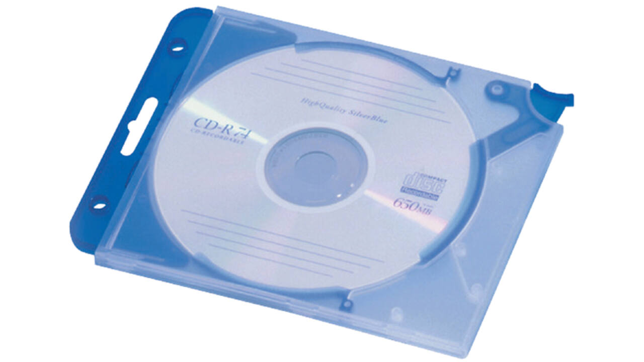 Cd opbergmap Quickflip compleet blauw 5stuks