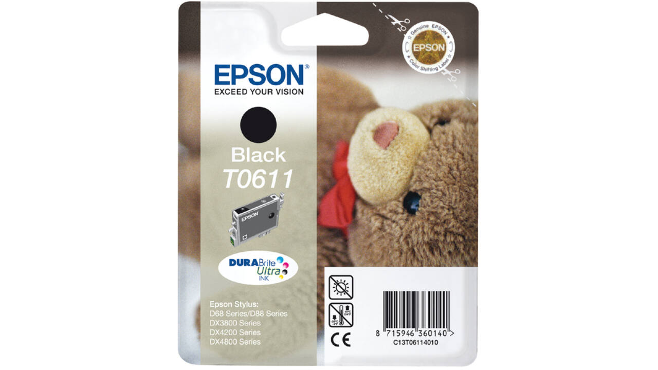 Inktcartridge Epson T0611 zwart