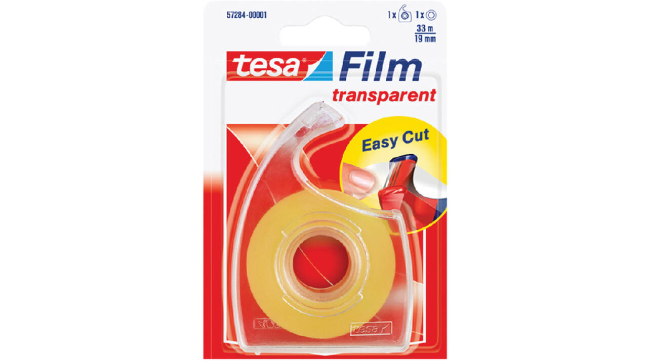 Plakband tesafilm® 33mx19mm transparant + dispenser