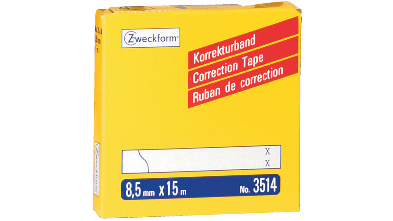 Correctietape Zweckform 3514 8.5mmx15m 2regels