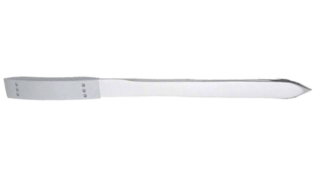 Briefopener 187mm metaal mat chroom