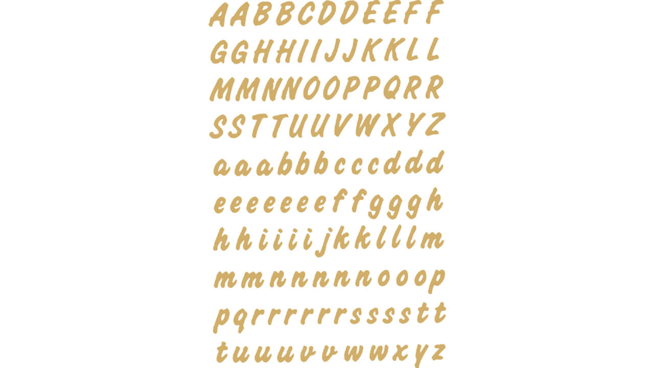 Etiket HERMA 4152 8mm letters A-Z goud op transparant 238stuks