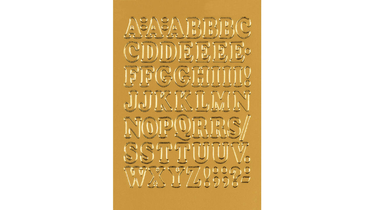 Etiket HERMA 4183 12mm letters A-Z goudfolie 50stuks
