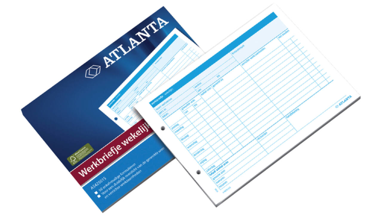 Werkbrief Djois Atlanta A5 wekelijks 50vel