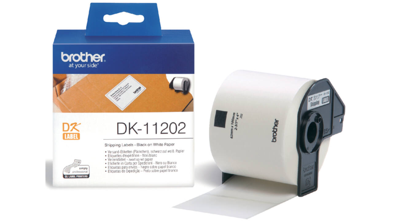 Etiket Brother DK-11202 62x100mm verzendlabel 300stuks