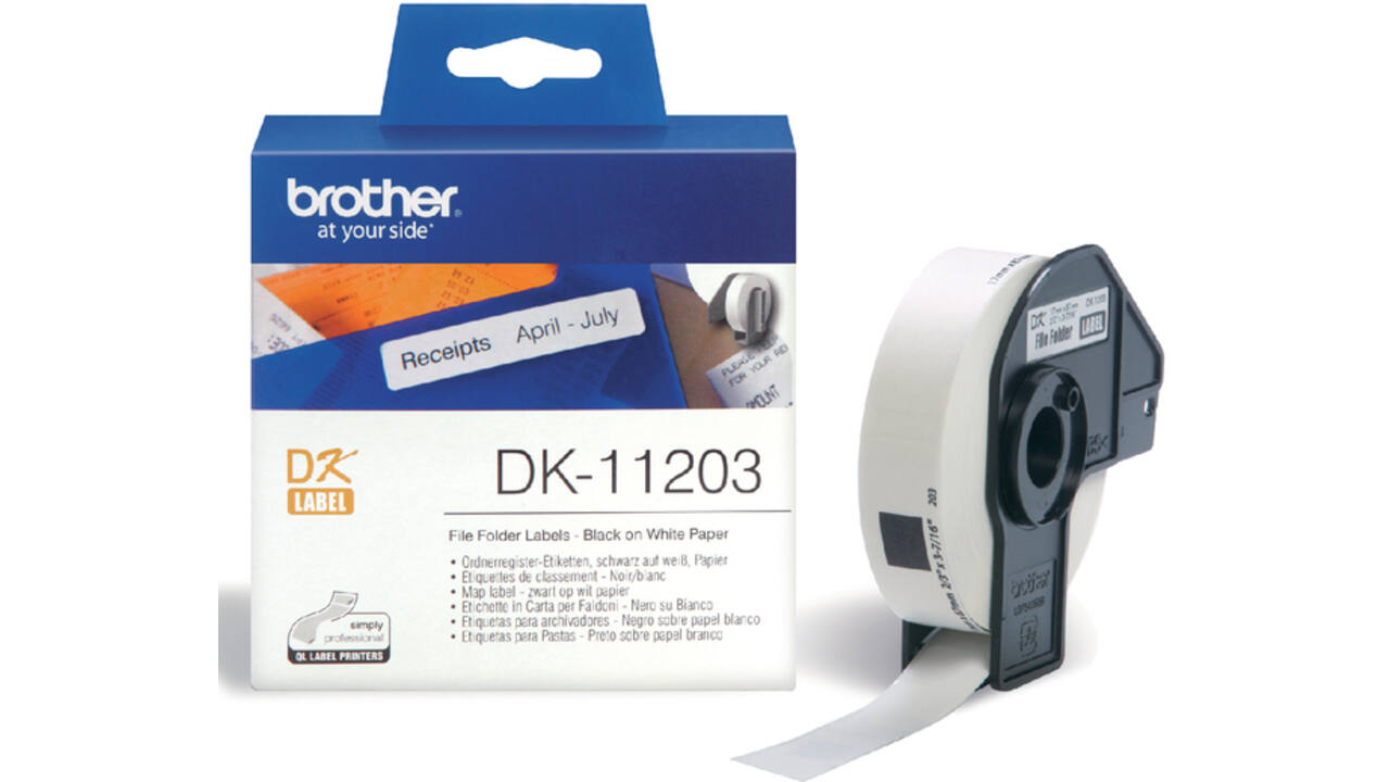 Etiket Brother DK-11203 17x87mm archivering 300stuks
