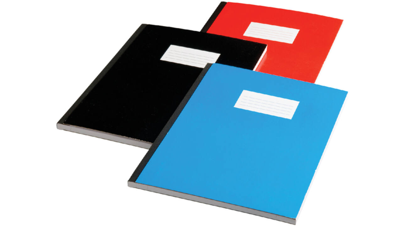 Schrift Qbasic met harde kaft A5 160blz lijn assorti