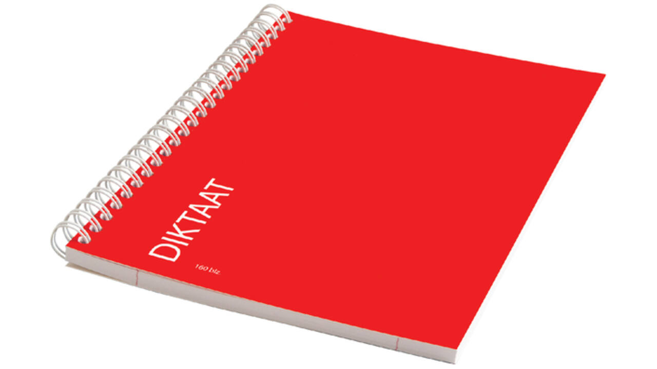 Schrift Qbasic diktaat A5 spiraal lijn 160blz 70gr rood