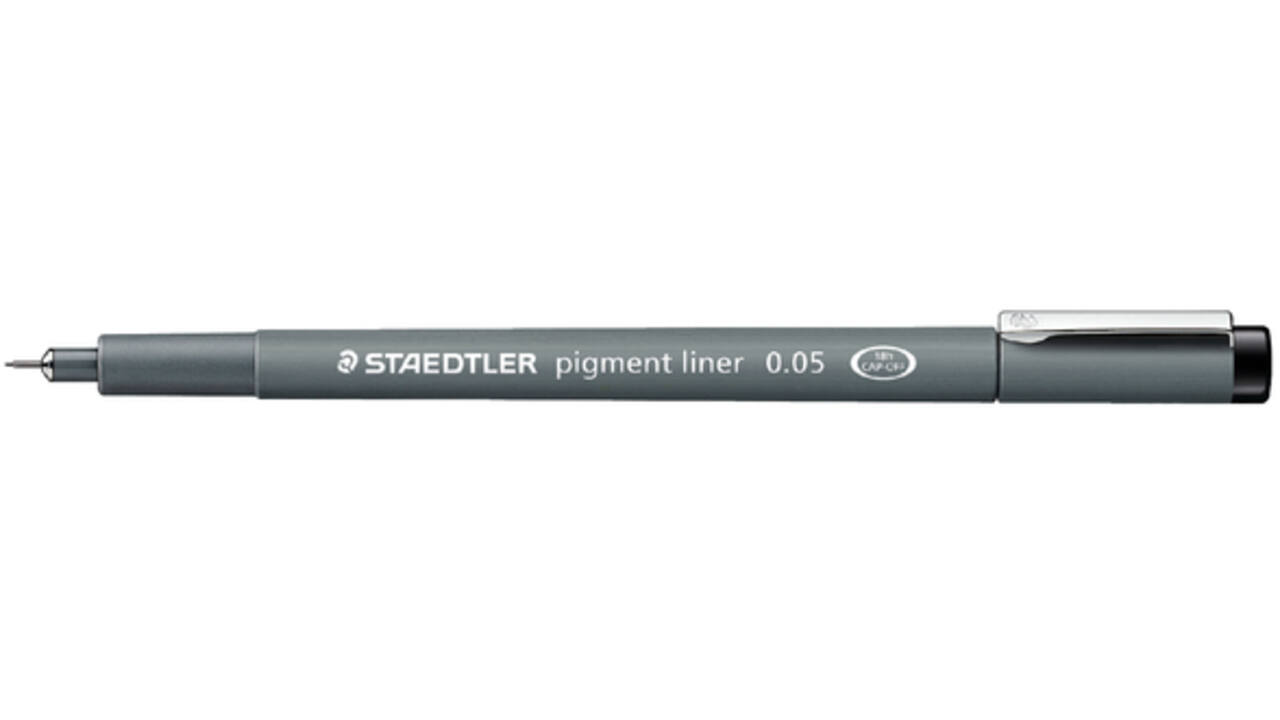 Fineliner Staedtler Pigment 308 zwart 0.05mm